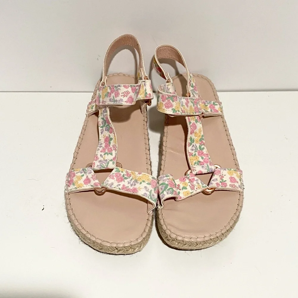 LoveShackFancy x‎ Manebi Floral Espadrille Strappy Hiking Sandals 41